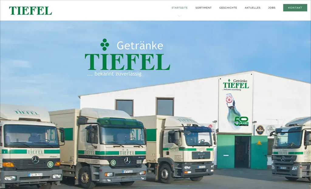 Getränke Tiefel – Website und SEO von Trofy