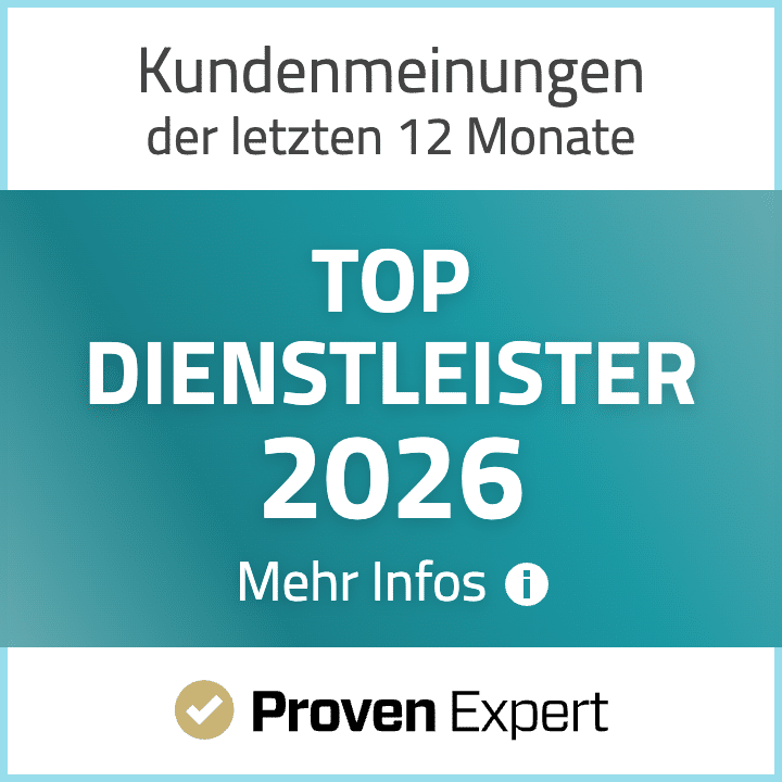 ProvenExpert Auszeichnung: Top Dienstleister 2026
